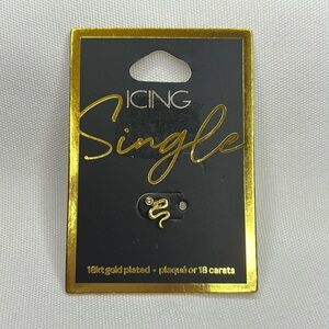Icing Snake Single Earring Gold
